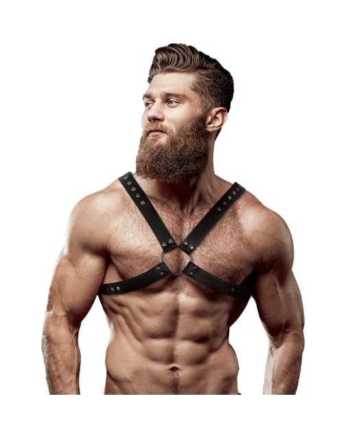 Imbracatura Incrociata per il Petto da Uomo in Ecopelle - Fetish Harnesses