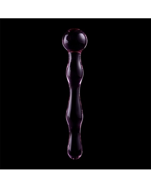 NEBULA SERIES BY IBIZA - MODELLO 13 DILDO IN VETRO BOROSILICATO ROSA 18 CM x 3.5 CM