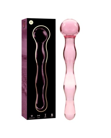 NEBULA SERIES BY IBIZA - MODELLO 13 DILDO IN VETRO BOROSILICATO ROSA 18 CM x 3.5 CM