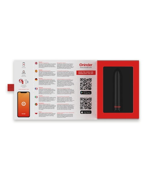 ONINDER - BERLIN VIBRATORE BULLET NERO 9 MODALITÀ 8,5 X 2 CM - APP GRATUITA