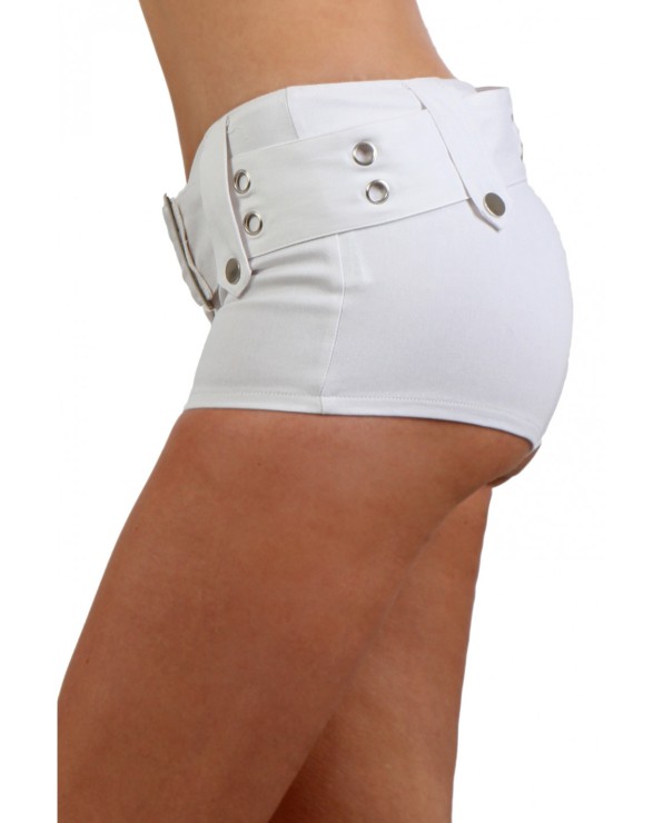 Mini shorts bianchi con cintura - Soisbelle