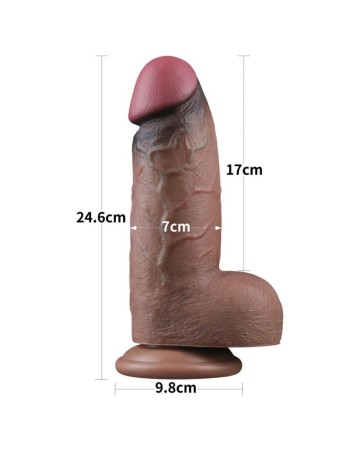 Dual Layered Platinum Silicone Cock XXL 24.6 cm