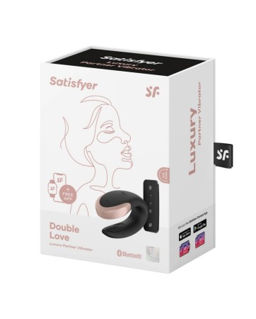 SATISFYER DOUBLE LOVE LUXURY PARTNER VIBRATOR - NERO