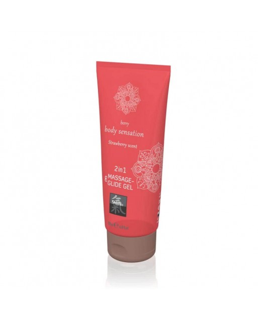 Massage & Glide Gel 2 in 1 Fragola 200ml - Shiatsu